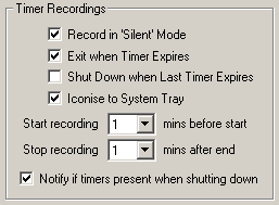 timer recordings