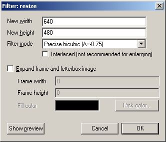 resize